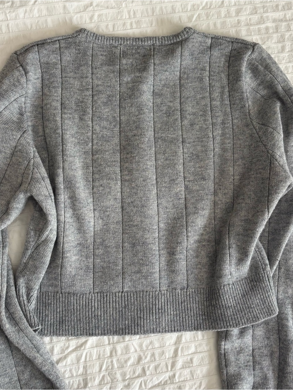 DISSH Gray Ribbed Button-Front Cardigan - Picture 4 of 4